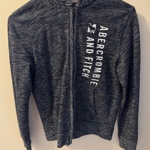 Abercrombie & Fitch Charcoal Zip-Up Sweater